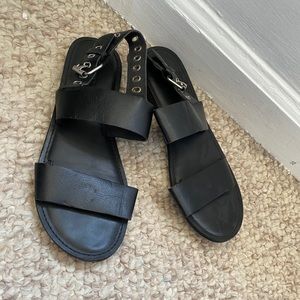 Black American Eagle sandals